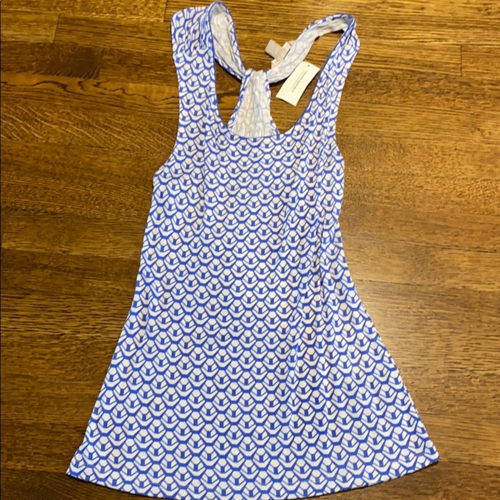 Blue White Tank